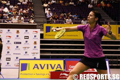 Zhao Mi vs Judith Meulendijks Badminton