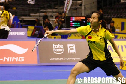Second seed Wang Yihan upset by compatriot Jiang Yaniao in the quarter-final of the Singapore Badminton Open