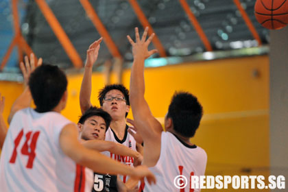 Dunman High vs Yishun Sec National B Division boys' Basketball Championship first round