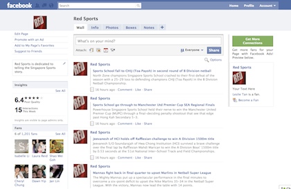 red sports on facebook