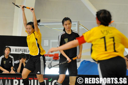 A Division Girls Floorball Finals @ RP (VJC v. RI[JC] )