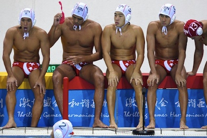 Singapore Water Polo Trunk Pictures on Mica Is Saying The Design Is    Inappropriate      Photo 2 Courtesy Of