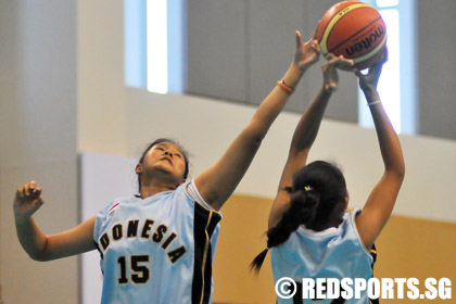 ASEAN school games basketball girls SIN vs INDO