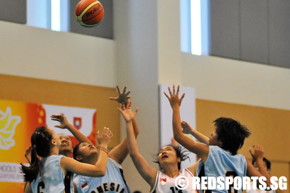 ASEAN school games basketball girls SIN vs INDO