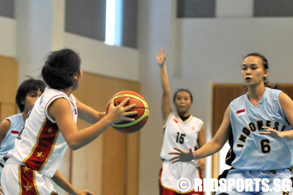 ASEAN school games basketball girls SIN vs INDO