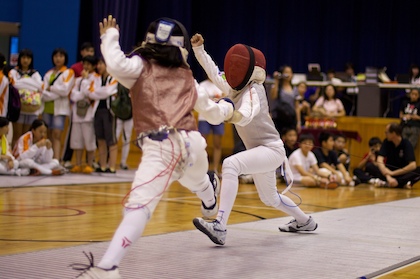 girls foil final singapore minime fencing championships