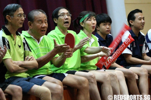 table tennis supporters at community games