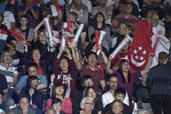 singapore supporters at table tennis bronze playoff