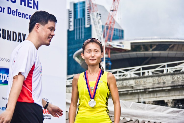 Baoying Lim 1st runner up 21k AHM Family Womens on the podium