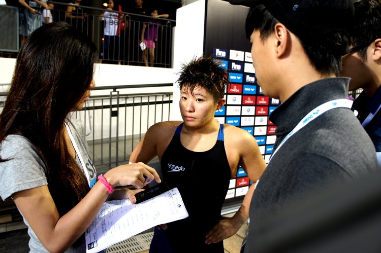 tao li swimming world cup