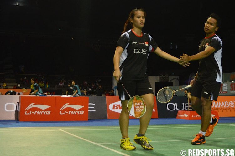 OUE Singapore Badminton Open Mixed Doubles Singapore (Vanessa Neo, Danny Chrisnanta) vs India (Tarun Kona, Ashwini Ponnappa)