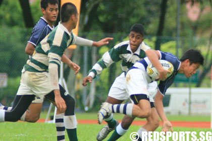 Saints vs SJI B div rugby semi-finals