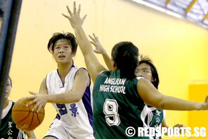 Anglican High School vs Woodgrove Secondary National B Division girls' Basketball Championship first round