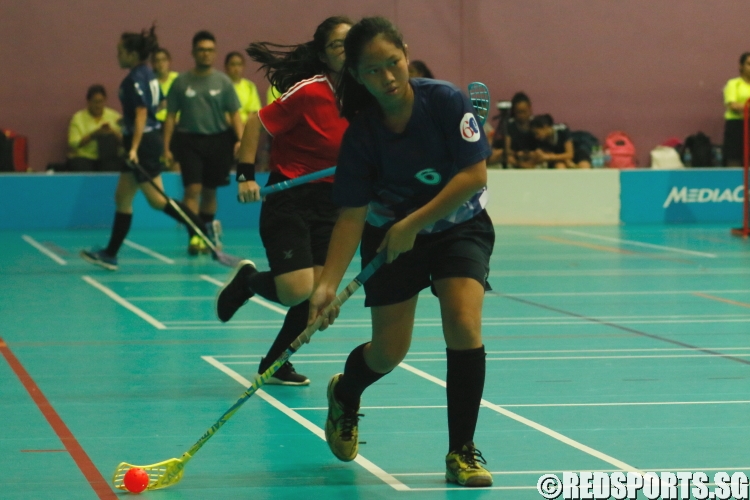 Heng Ying Ying (RV#6) looking to shoot in the narrow 4-3 victory over Holy Innocents. (Photo  © REDintern Chan Hua Zheng)