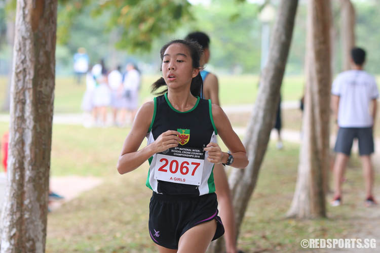 Nah Yi Xin (#2067) of RI finished fourth with a timing of 14:58.80. (Photo © Chua Kai Yun/Red Sports)