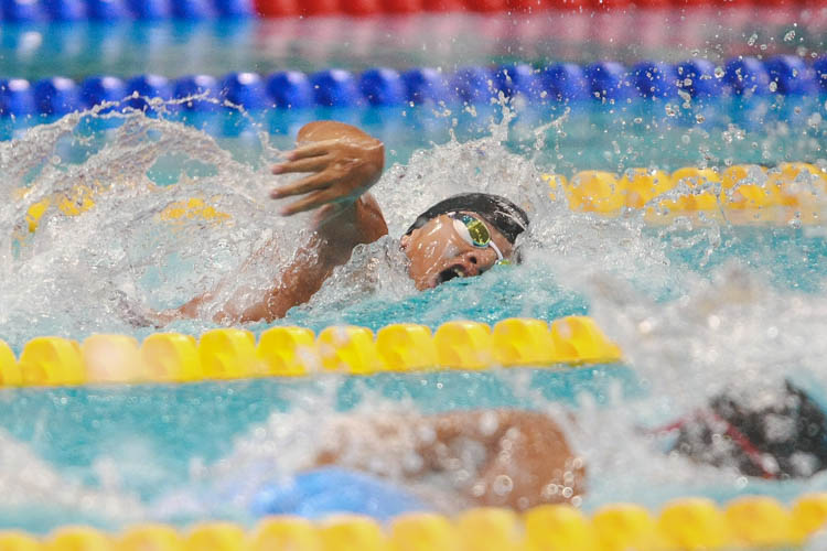 Ephraim Tan in action during the Boys 11-12 Year Olds Freestyle event. He finished first in the 12 Year Olds group with a timing of 28.33. (Photo 2 © Soh Jun Wei/Red Sports)