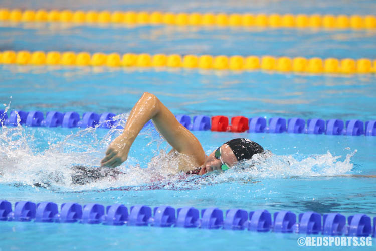 Paloma Canos Cervera in action during the women's 800m freestyle event. She finished third in the 13-14 age group with a timing of 9:29.64. (Photo 19 © Chua Kai Yun/Red Sports)