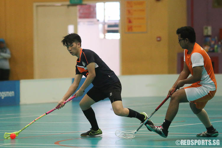 Nicholas Chai (PJC #11) plays against IJC. (Photo © Chua Kai Yun/Red Sports)