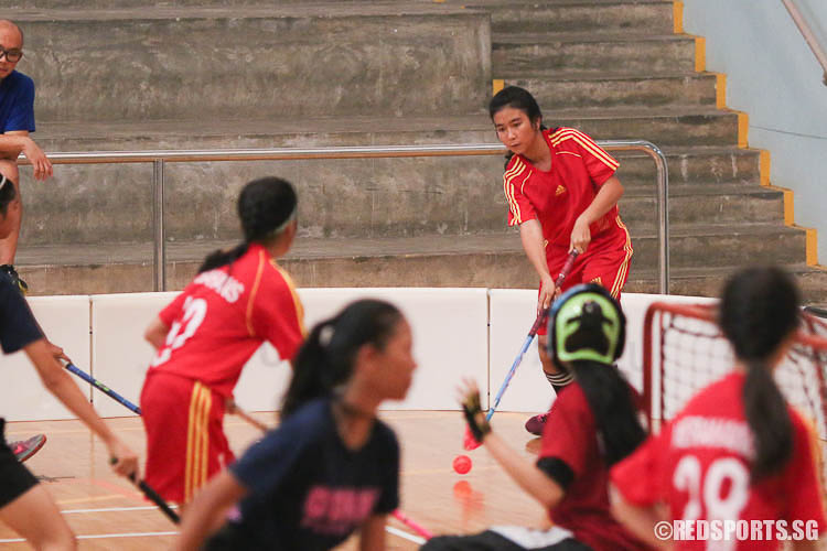 Abygael Attirmidzi Koh (BM #7) steers the ball in an aggressive attack. (Photo © Chua Kai Yun/Red Sports)