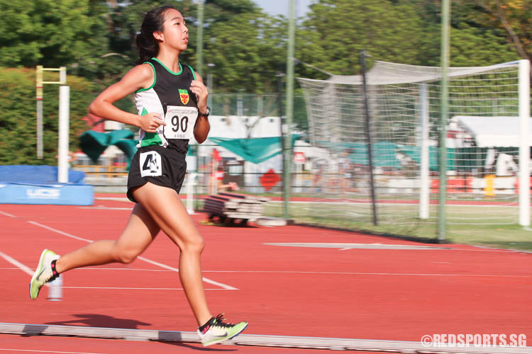 Nah Yi Xin (#90) of RI in action. She takes home silver with a timing of  11:38.77. (Photo © Chua Kai Yun/Red Sports)