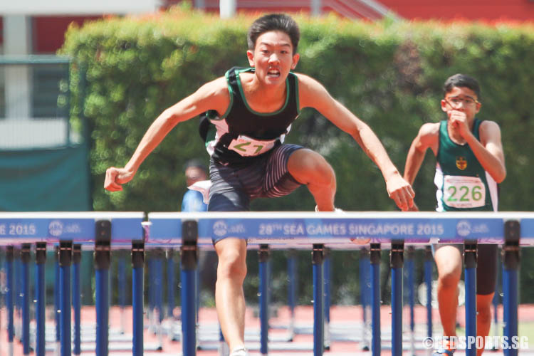 Matz Chan (#215) of RI clinched gold with a timing of 14.21. (Photo © Chua Kai Yun/Red Sports)