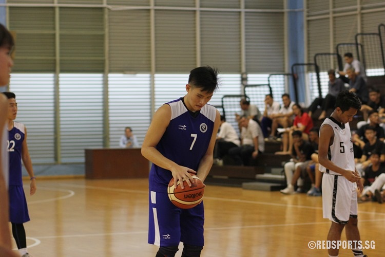 Jarrett Yip (MJC #7) composing himself for the free-throw. (Photo © Ryan Lim/Red Sports)