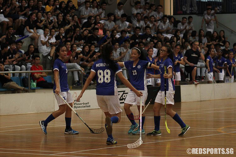 MJC players celebrating their lead. (Photo 10 © Ryan Lim/Red Sports)