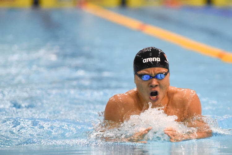 Pang Shen Jun finished first in the men's 400m individual medley final with a time of 4:23.94 on the second day of the 13th Singapore National Swimming Championship. (Photo © Stefanus Ian/Red Sports)