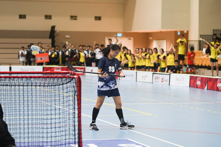 Joanne Tan (RVHS #99) reacts after missing her penalty. (Photo 1 © Iman Hashim/Red Sports)