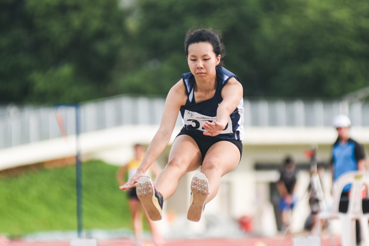 SMU's Andrea Chong claimed the silver in the Women's Triple Jump with a leap of 10.75m. (Photo 1 © Iman Hashim/Red Sports)