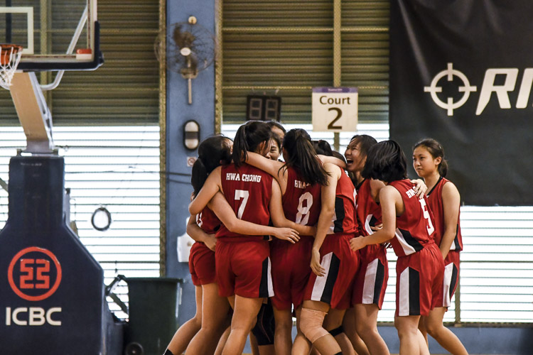 HCI beat a gritty NJC side 44-30 to claim their first A Div girls' basketball title in seven years. (Photo 1 © Iman Hashim/Red Sports)