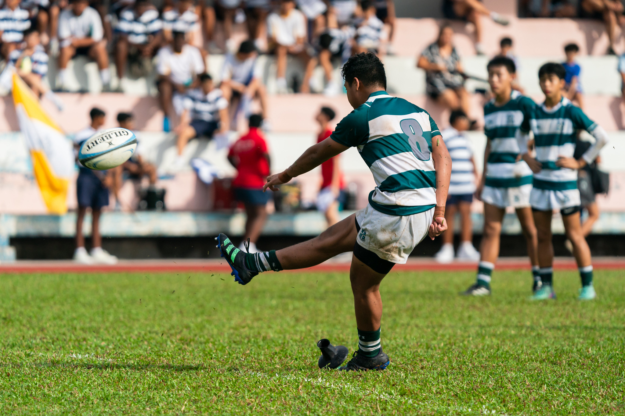 Aydyn Haris (SJI #8) successfully takes the penalty kick (Photo 2 © Bryan Foo/Red Sports)